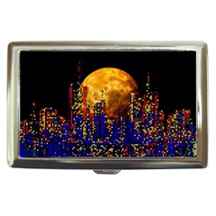 Skyline Frankfurt Abstract Moon Cigarette Money Case by Wegoenart