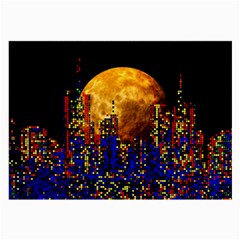 Skyline Frankfurt Abstract Moon Large Glasses Cloth (2-side) by Wegoenart