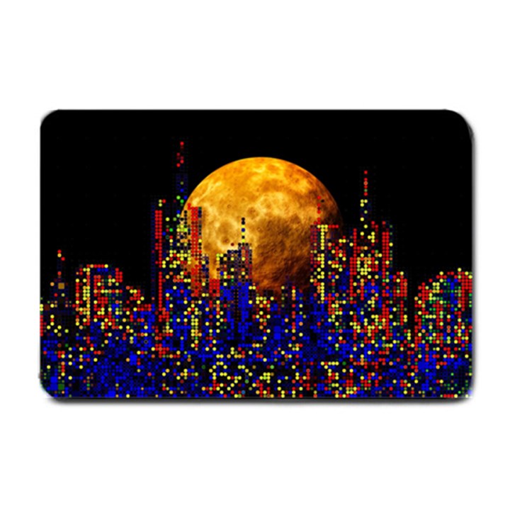 Skyline Frankfurt Abstract Moon Small Doormat 