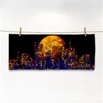 Skyline Frankfurt Abstract Moon Hand Towel Front