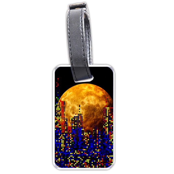 Skyline Frankfurt Abstract Moon Luggage Tags (One Side) 