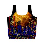 Skyline Frankfurt Abstract Moon Full Print Recycle Bag (M) Back