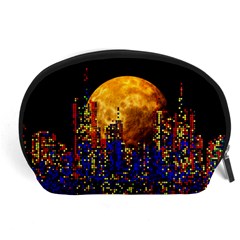 Skyline Frankfurt Abstract Moon Accessory Pouch (large) by Wegoenart