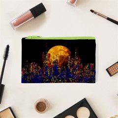 Skyline Frankfurt Abstract Moon Cosmetic Bag (xs) by Wegoenart