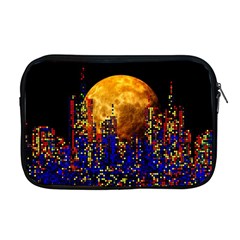 Skyline Frankfurt Abstract Moon Apple Macbook Pro 17  Zipper Case by Wegoenart