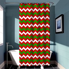 Christmas Paper Scrapbooking Pattern Shower Curtain 36  X 72  (stall)  by Wegoenart