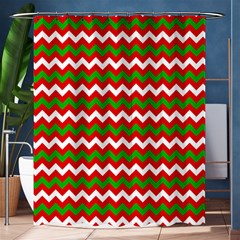 Christmas Paper Scrapbooking Pattern Shower Curtain 60  X 72  (medium)  by Wegoenart