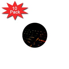 Keyboard Led Technology 1  Mini Buttons (10 Pack)  by Wegoenart