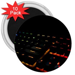 Keyboard Led Technology 3  Magnets (10 Pack)  by Wegoenart