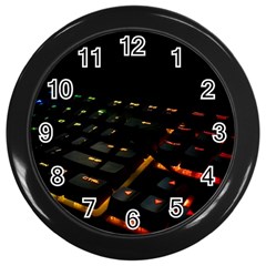 Keyboard Led Technology Wall Clock (black) by Wegoenart