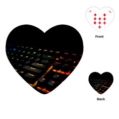 Keyboard Led Technology Playing Cards (heart) by Wegoenart