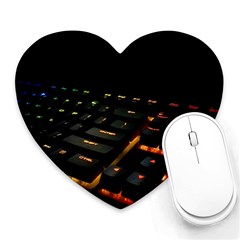 Keyboard Led Technology Heart Mousepads by Wegoenart