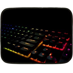 Keyboard Led Technology Fleece Blanket (mini) by Wegoenart