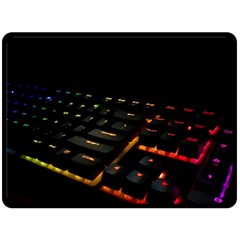 Keyboard Led Technology Fleece Blanket (large)  by Wegoenart