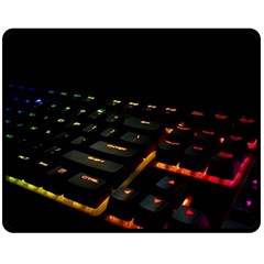 Keyboard Led Technology Fleece Blanket (medium)  by Wegoenart