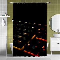 Keyboard Led Technology Shower Curtain 48  X 72  (small)  by Wegoenart