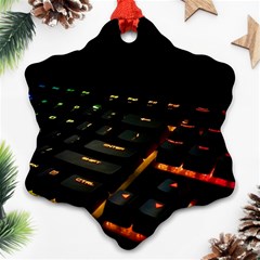 Keyboard Led Technology Ornament (snowflake) by Wegoenart