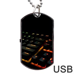 Keyboard Led Technology Dog Tag Usb Flash (one Side) by Wegoenart