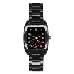 Keyboard Led Technology Stainless Steel Barrel Watch by Wegoenart