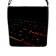 Keyboard Led Technology Flap Closure Messenger Bag (l) by Wegoenart