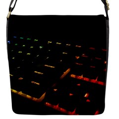 Keyboard Led Technology Flap Closure Messenger Bag (s) by Wegoenart