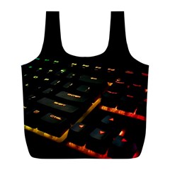 Keyboard Led Technology Full Print Recycle Bag (l) by Wegoenart