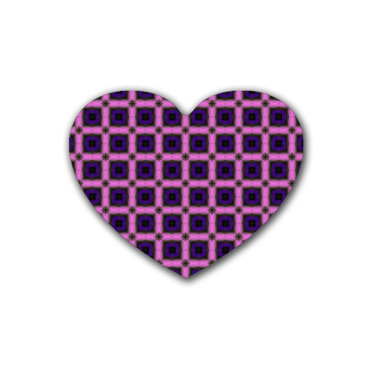 Seamless Texture Pattern Tile Heart Coaster (4 pack) 