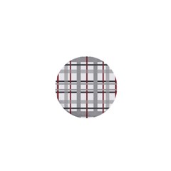 Fabric Plaid Grey Gray Burgundy 1  Mini Magnets by Wegoenart