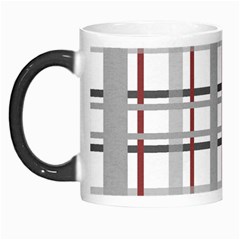 Fabric Plaid Grey Gray Burgundy Morph Mugs by Wegoenart