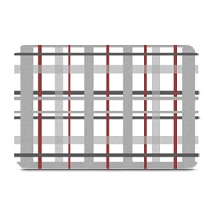 Fabric Plaid Grey Gray Burgundy Plate Mats by Wegoenart