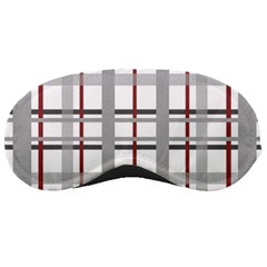 Fabric Plaid Grey Gray Burgundy Sleeping Masks by Wegoenart