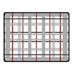 Fabric Plaid Grey Gray Burgundy Double Sided Fleece Blanket (small)  by Wegoenart