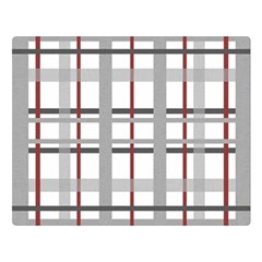 Fabric Plaid Grey Gray Burgundy Double Sided Flano Blanket (large)  by Wegoenart