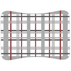 Fabric Plaid Grey Gray Burgundy Velour Seat Head Rest Cushion by Wegoenart