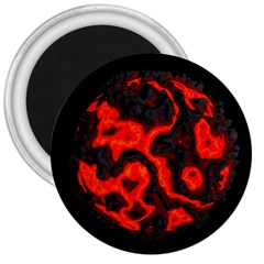 Lava Planet Space Universe Fire 3  Magnets by Wegoenart