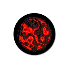 Lava Planet Space Universe Fire Magnet 3  (round) by Wegoenart