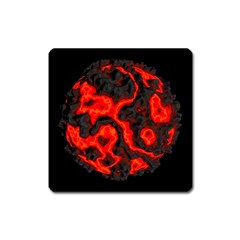 Lava Planet Space Universe Fire Square Magnet by Wegoenart