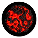 Lava Planet Space Universe Fire Magnet 5  (Round) Front