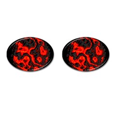 Lava Planet Space Universe Fire Cufflinks (oval) by Wegoenart