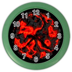 Lava Planet Space Universe Fire Color Wall Clock by Wegoenart