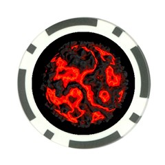 Lava Planet Space Universe Fire Poker Chip Card Guard by Wegoenart