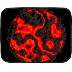 Lava Planet Space Universe Fire Fleece Blanket (mini) by Wegoenart