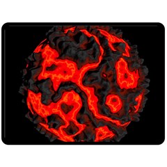 Lava Planet Space Universe Fire Fleece Blanket (large)  by Wegoenart