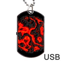 Lava Planet Space Universe Fire Dog Tag Usb Flash (one Side) by Wegoenart