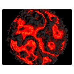 Lava Planet Space Universe Fire Double Sided Flano Blanket (medium)  by Wegoenart