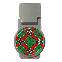 Christmas Seamless Pattern Xmas Money Clips (round)  by Wegoenart