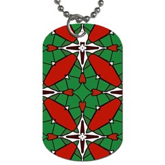 Christmas Seamless Pattern Xmas Dog Tag (one Side) by Wegoenart