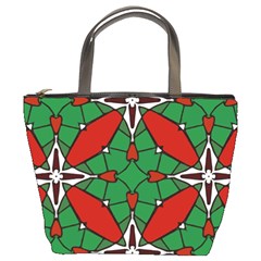 Christmas Seamless Pattern Xmas Bucket Bag by Wegoenart