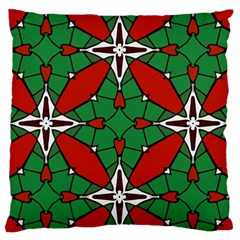 Christmas Seamless Pattern Xmas Large Flano Cushion Case (one Side) by Wegoenart