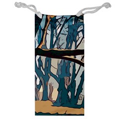 Forest Artwork Card Greeting Woods Jewelry Bag by Wegoenart